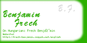 benjamin frech business card